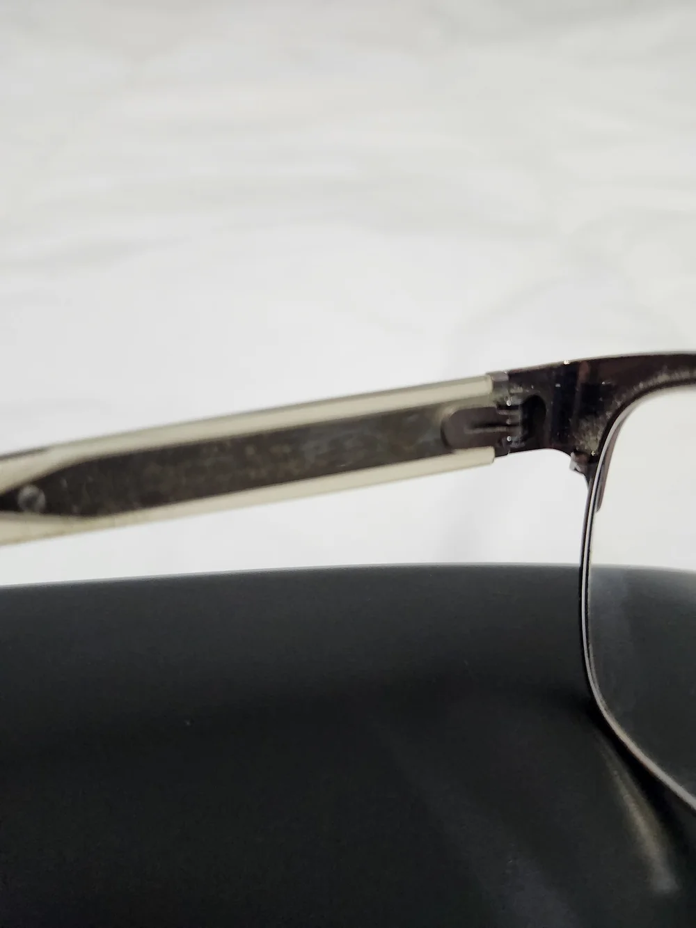 Burberry Brown and Gold Semi-Rim Eyeglasses